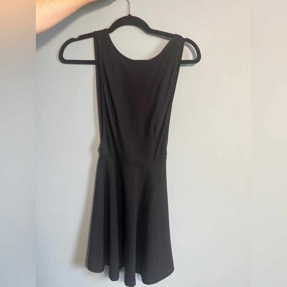 Black dress with open back